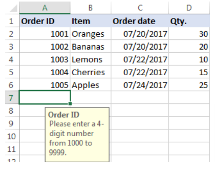 validasi data di excel