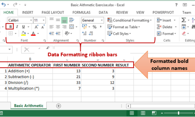 cara menebalkan huruf di excel