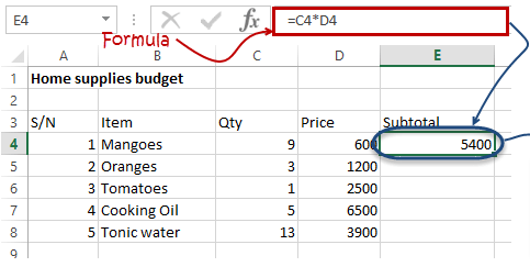 rumus dan fungsi excel perkalian